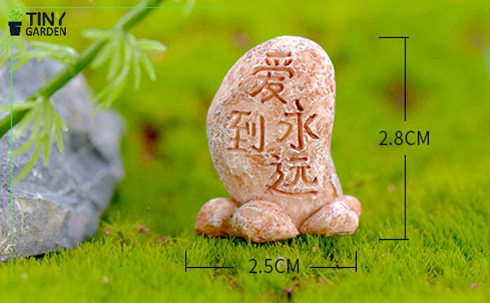 phụ kiện terrarium đá khắc chữ tỏ tình